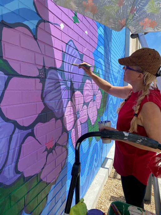 Sewer Plant Mural Project in Progress / Jude Harzer