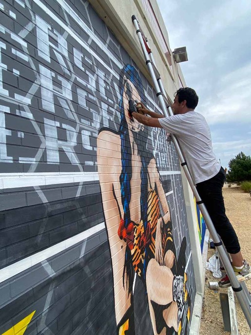 Sewer Plant Mural Project in Progress / Dino Gravato