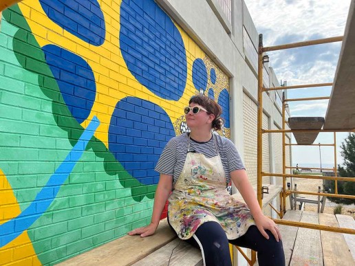 Sewer Plant Mural Project in Progress