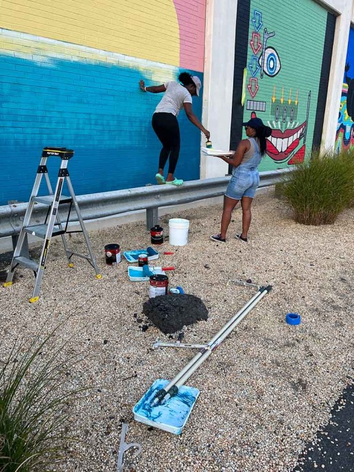 Sewer Plant Mural Project in Progress / Shana LaBranche